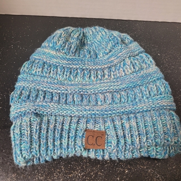 C.C. Teal Knit Beanie - Picture 1 of 3